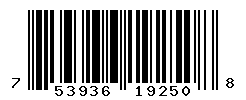 UPC barcode number 753936192508