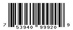 UPC barcode number 753940999209