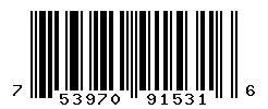 UPC barcode number 753970915316