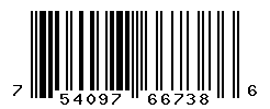 UPC barcode number 754097667386