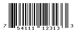 UPC barcode number 754111123133