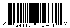 UPC barcode number 754117259638