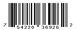 UPC barcode number 754220369262