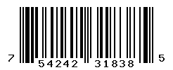 UPC barcode number 754242318385