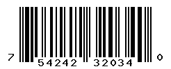 UPC barcode number 754242320340