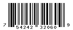 UPC barcode number 754242320609