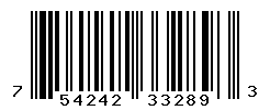 UPC barcode number 754242332893