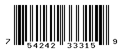 UPC barcode number 754242333159