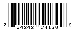 UPC barcode number 754242341369