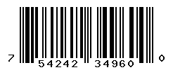 UPC barcode number 754242349600