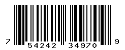 UPC barcode number 754242349709