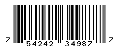 UPC barcode number 754242349877
