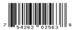 UPC barcode 754262025638