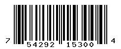 UPC barcode number 754292153004