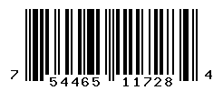 UPC barcode number 754465117284