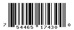 UPC barcode 754465174300