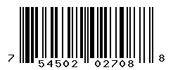 UPC barcode number 754502027088