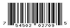 UPC barcode number 754502027095
