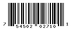UPC barcode number 754502027101