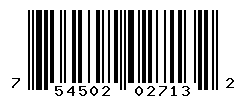 UPC barcode number 754502027132