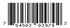 UPC barcode number 754502029792