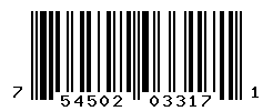 UPC barcode number 754502033171