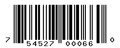 UPC barcode number 754527000660