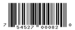 UPC barcode 754527000820