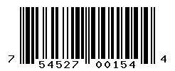 UPC barcode number 754527001544