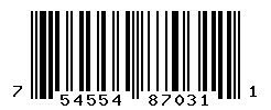 UPC barcode number 754554870311