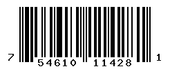 UPC barcode number 754610114281