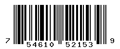 UPC barcode 754610521539
