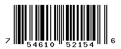 UPC barcode number 754610521546