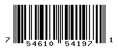 UPC barcode 754610541971