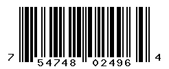 UPC barcode 754748024964