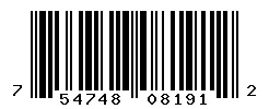 UPC barcode 754748081912