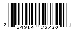 UPC barcode number 754914327301