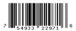 UPC barcode number 754933229716