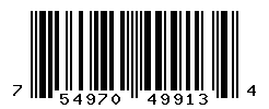 UPC barcode number 754970499134