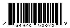 UPC barcode 754970500809