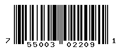 UPC barcode number 755003022091