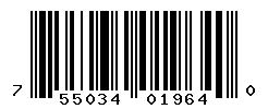 UPC barcode 755034019640