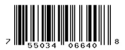 UPC barcode 755034066408
