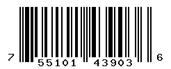 UPC barcode 755101439036