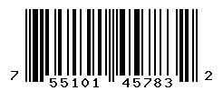 UPC barcode number 755101457832