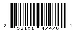 UPC barcode 755101474761