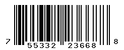 UPC barcode number 755332236688