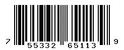 UPC barcode 755332651139