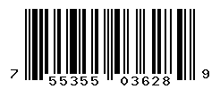 UPC barcode number 755355036289