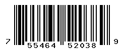 UPC barcode number 755464520389